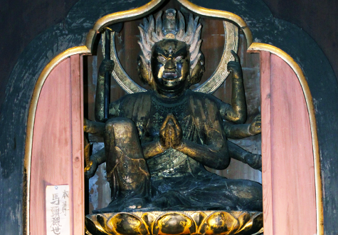 左脇侍 不動明王 御本尊 馬頭観音右脇侍 毘沙門天 気賀 高野山真言宗 光岩山 長楽寺